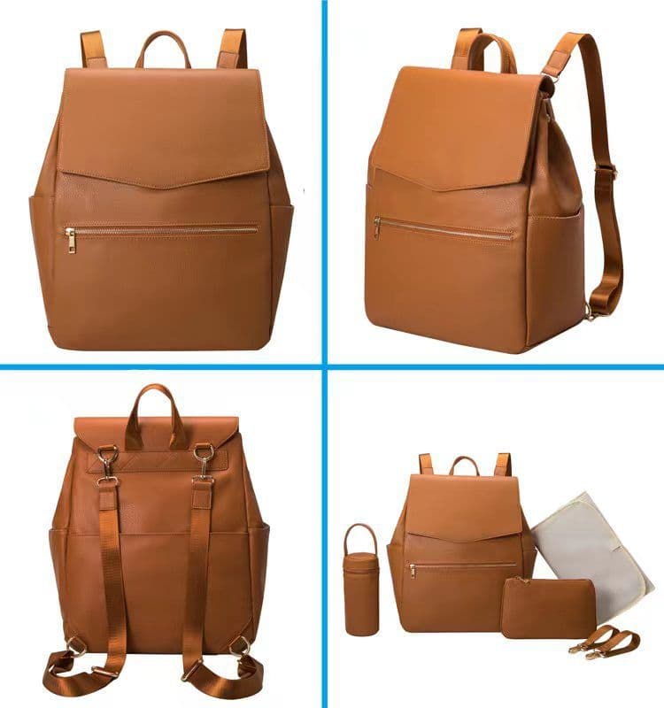 image-Factory Direct PU Mother & Baby Backpack - Waterproof & Multifunctional
