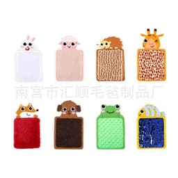 image-Autistic infants and young children hand-eye exercise early education puzzle animal skin cognitive texture hair touch sensory mat