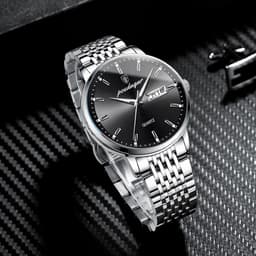 image-Poedagar P832 Men's Ultra-Thin Quartz Watch 6mm Waterproof 50m