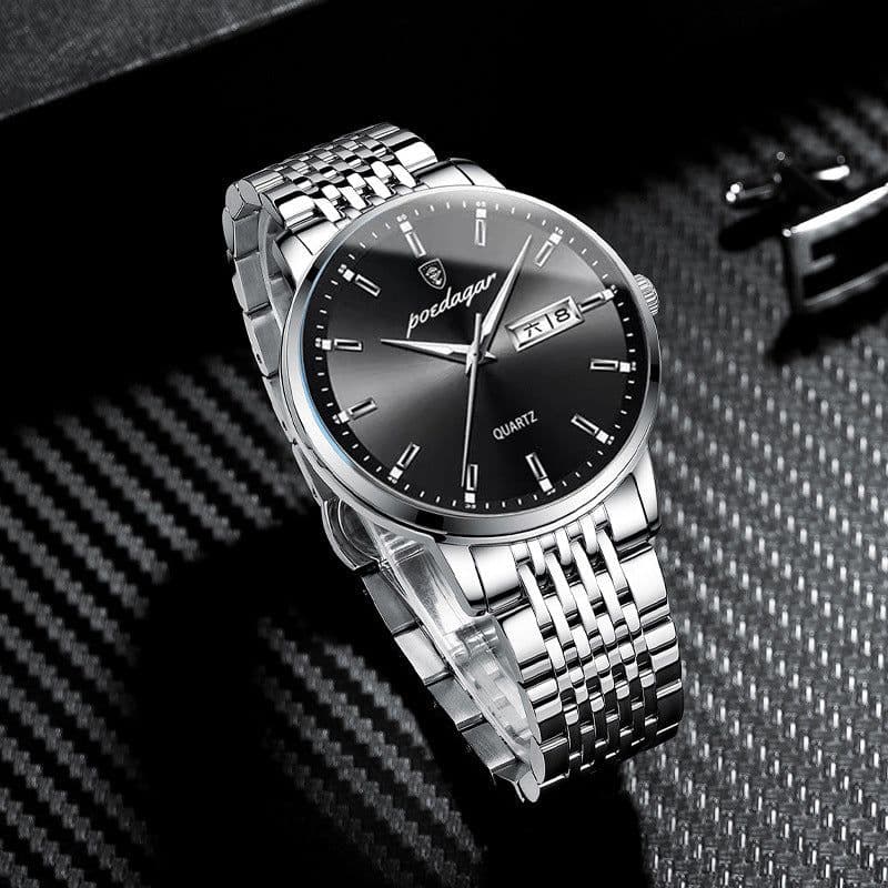 image-Poedagar P832 Men's Ultra-Thin Quartz Watch 6mm Waterproof 50m