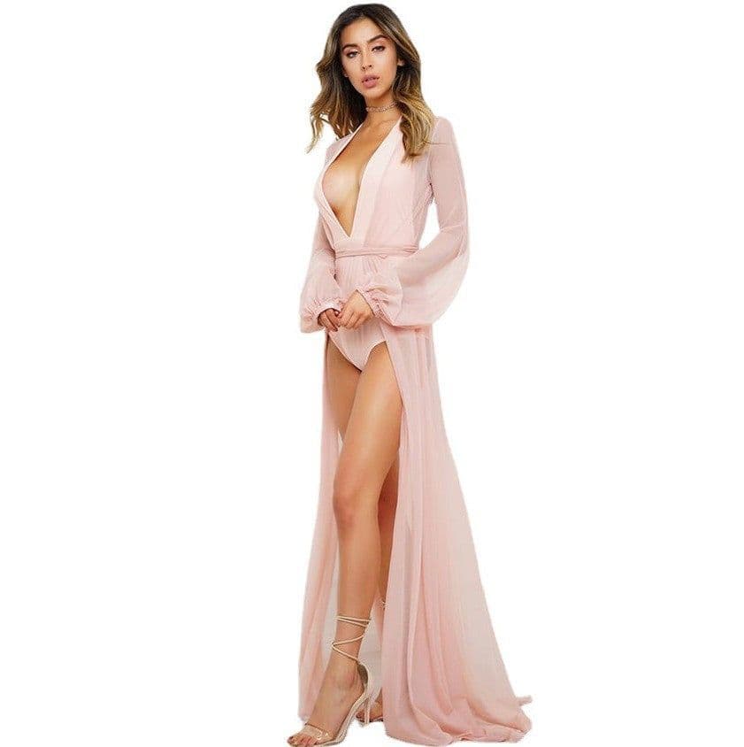 image-2021 European and American women's dress fashion sunscreen blouse beach long skirt mesh cardigan chiffon cloak spot