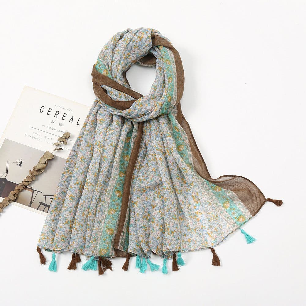 image-Japanese/Korean Butterfly Print Sun Protection Scarf, Beach Towel, 180x90cm