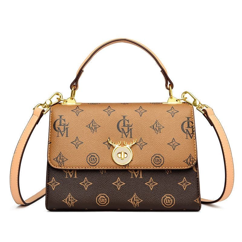 image-Longming Valley 2022 PVC Street Fashion Shoulder Messenger Bag - Contrast Color Small Square