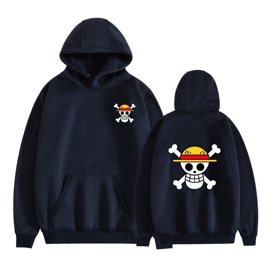 image-Yellow Hooded Sweatshirt - Anime Print Loose Fit