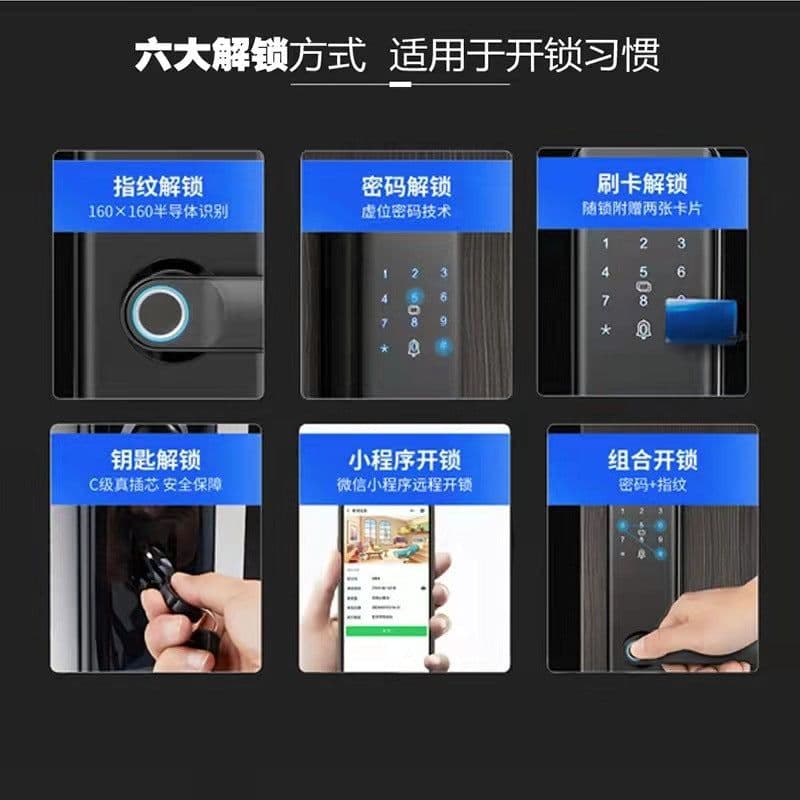 image-Source Factory Smart Home Anti-Theft Lock - High-End Fingerprint & Password