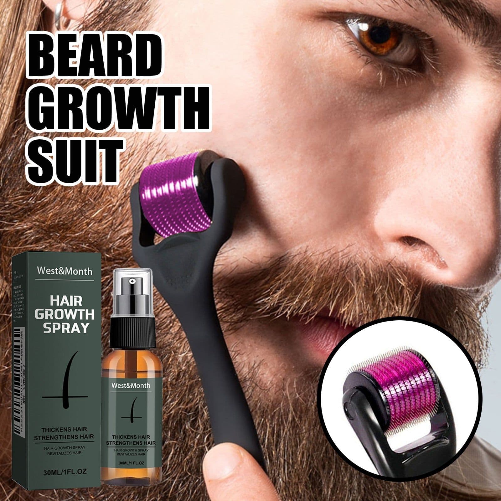 image-West&Month Beard Growth Spray Set 30ml