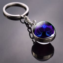 image-Constellation Keychain - Double-sided Glass Ball