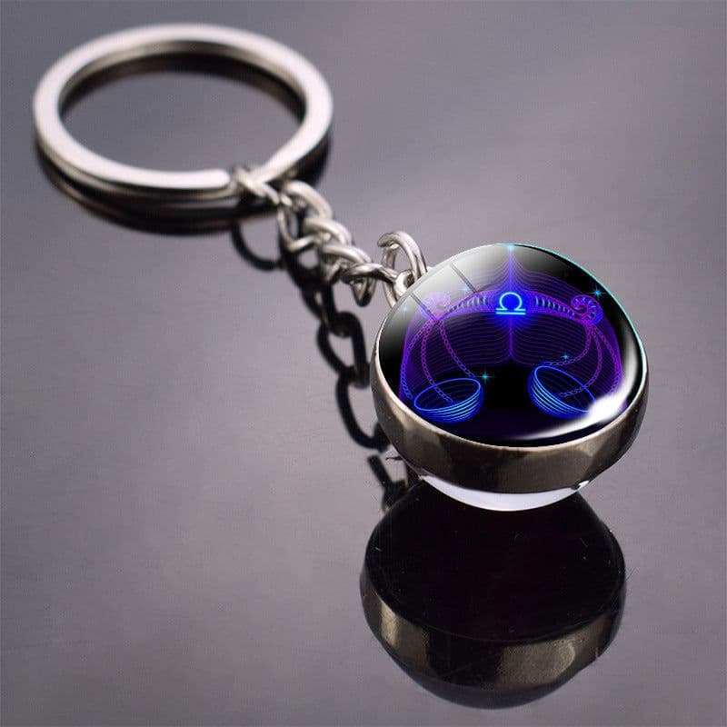 image-Constellation Keychain - Double-sided Glass Ball