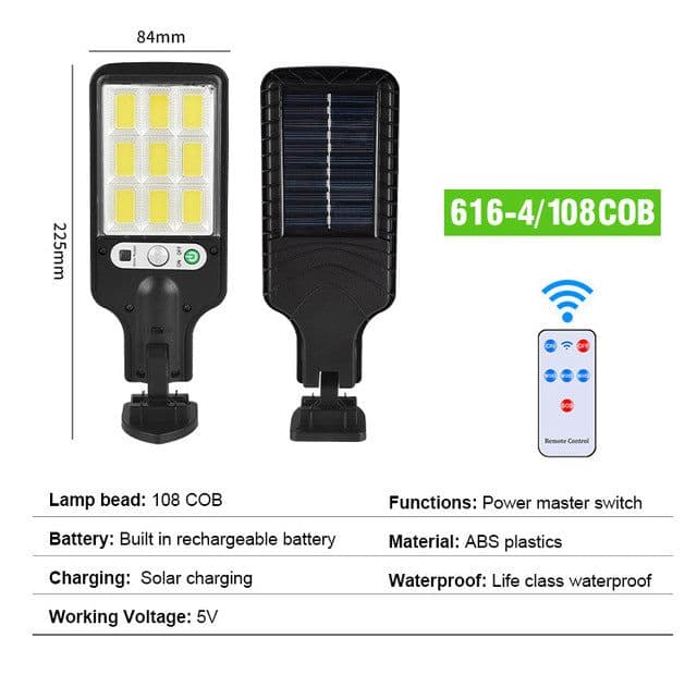 image-Wilder Solar LED Street Lamp - Remote Control