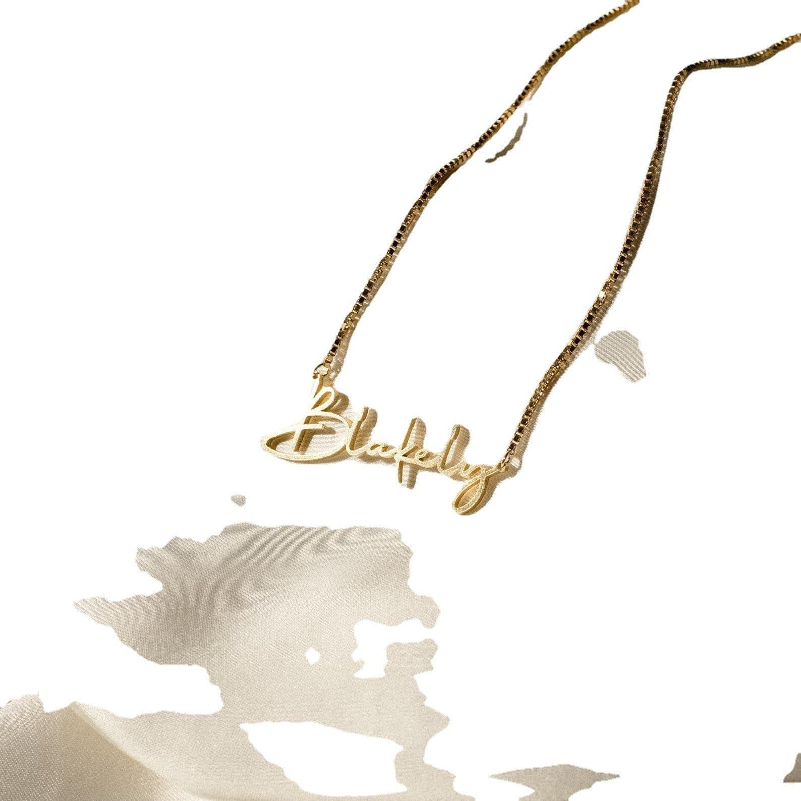image-Rose Gold Personalized Name Necklace Stainless Steel