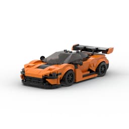 image-MOC Building Blocks - Compatible with Lego - McLaren 720SGT3 Sports Car Model - 8-Grid Car