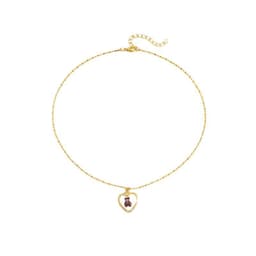image-Korean Jewelry Cute Bear Clavicle Necklace, Fashionable Simple 10cm Chain for Women