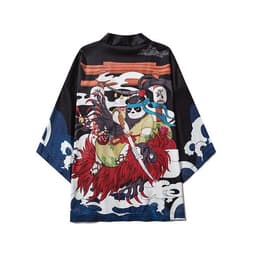 image-2021 cross-border new Japanese-style digital printing kimono men and women cloak coat pajamas cardigan summer