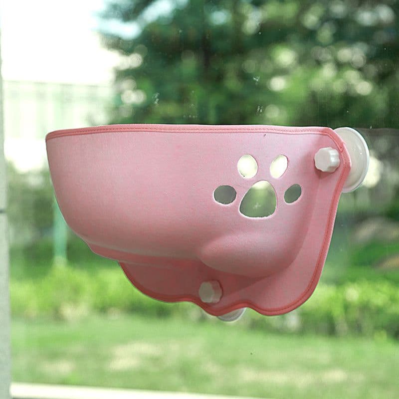 image-Cat Bed Hammock Window Suction Cup Pink