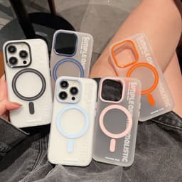 image-iPhone 15 Pro Magnetic Case Frosted - Shockproof Orange