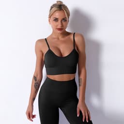 image-Nisha Women's Yoga Suit - Black Leggings Short Sleeve L