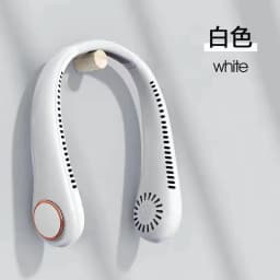 image-USB Charging Neck Fan - Pink Mini Outdoor Gift - 1200mAh-2000mAh Battery - 3 Speeds