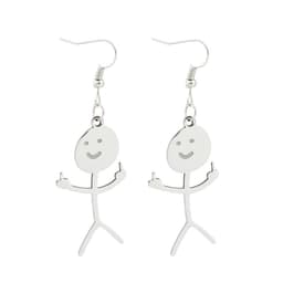 image-Doodle Character Stainless Steel Necklace
