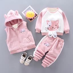 image-Children's clothing 2023 spring new children's clothing baby three-piece suit girls spring clothes spring boys suits