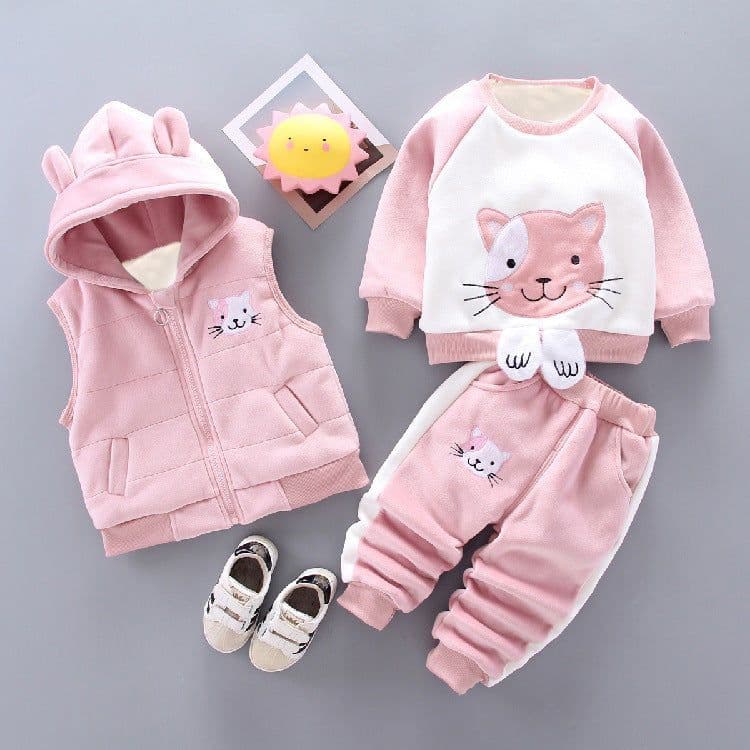 image-Children's clothing 2023 spring new children's clothing baby three-piece suit girls spring clothes spring boys suits