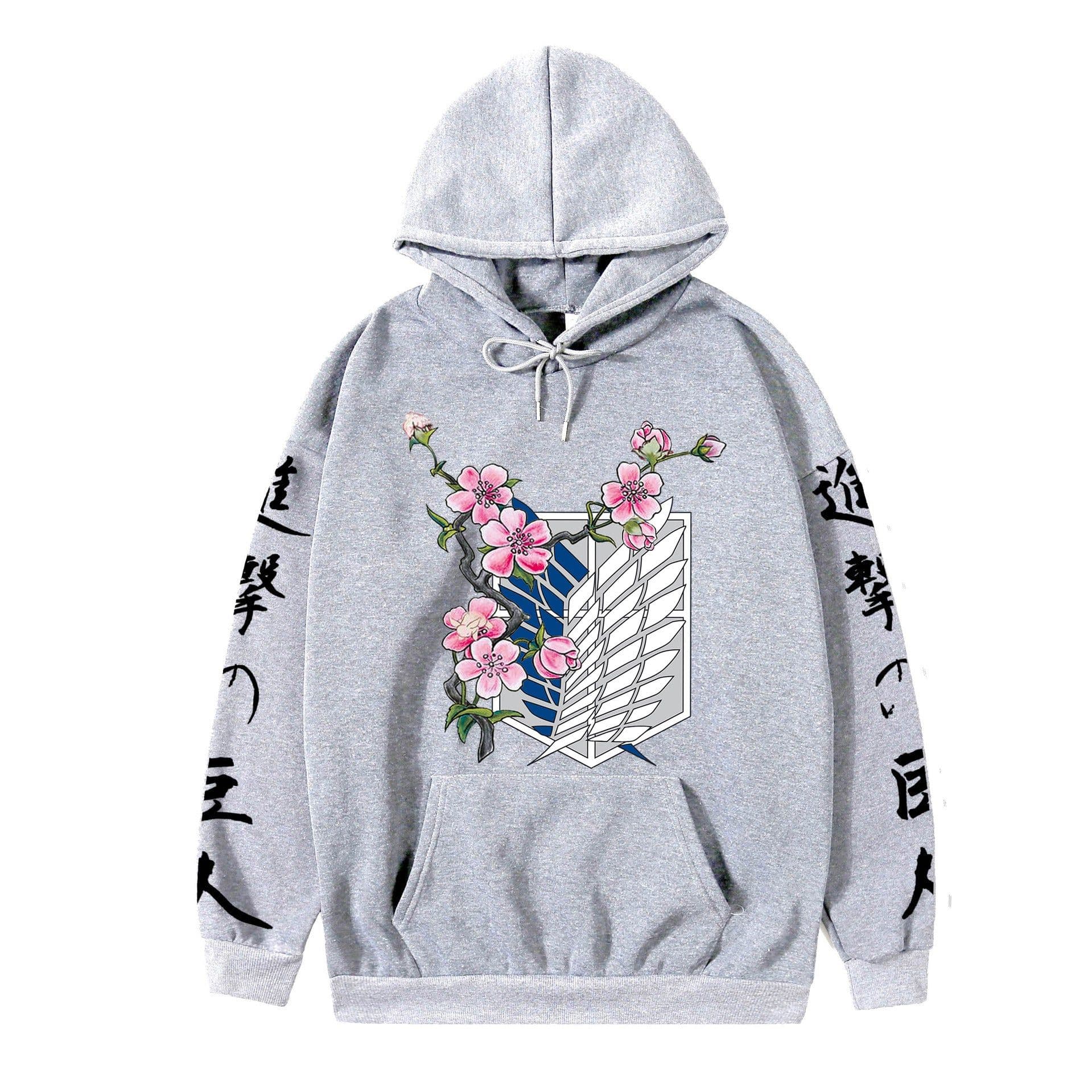 image-2021 couples wear autumn and winter new popular anime attack giant series illustration loose casual hooded sweater women