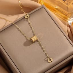 image-Titanium Steel Diamond Necklace - Women's Clavicle Chain