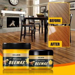 image-Beeswax Polished Wooden Floor Wax for Waterproof Protection - 80g