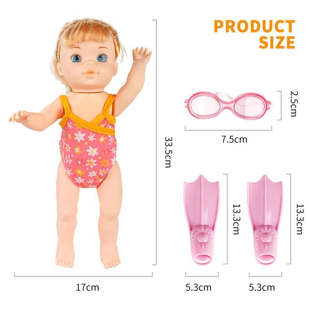 image-Beach Swimming Pool Interactive Electric Doll for Kids, Summer Water Toy
