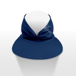 image-Women's Sun Visor Hat - Royal Blue Wide Brim UV Protection