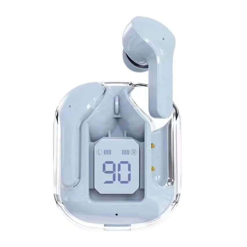 image-Cross-border hot-selling transparent Bluetooth headset space capsule 5.3 in-ear power display factory wireless HK3 headset