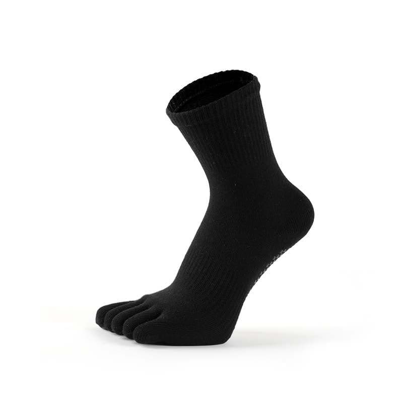 image-MEIKAN Five-Finger Yoga Socks - Black Anti-slip