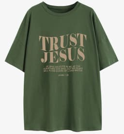 image-Men's T-Shirt Cotton Short Sleeve Army Green XXL