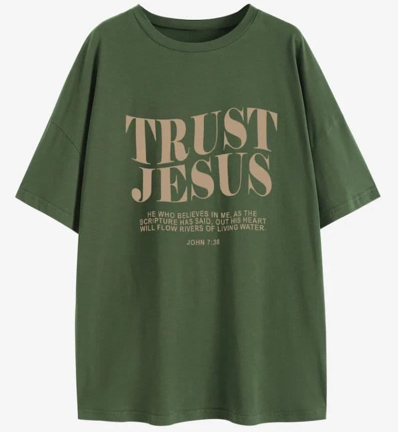 image-Men's T-Shirt Cotton Short Sleeve Army Green XXL