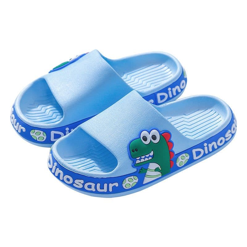image-Children's Dinosaur Flip Flop Slippers - Non-slip PVC