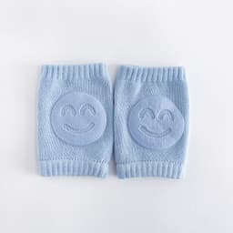 image-New terry children's knee pads elbow pads summer baby baby crawling toddler knee pads non-slip dispensing smiley face knee pads