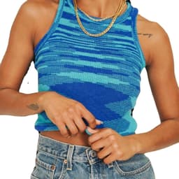 image-Women's Wool Knit Tank Top - Rose Red XL Slim
