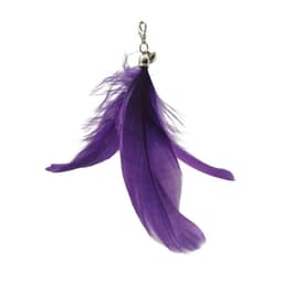 image-Cat Teaser Toy - Colorful Feather Bird Steel Wire Rod