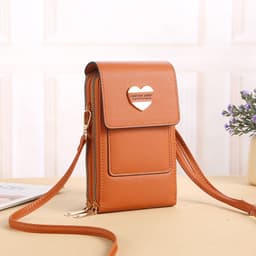 image-2022 new touch screen mobile phone bag female small oblique cute mobile phone small bag fashion wallet vertical section