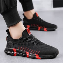 image-Raul Lion Mesh Running Shoes Men - Black Gray