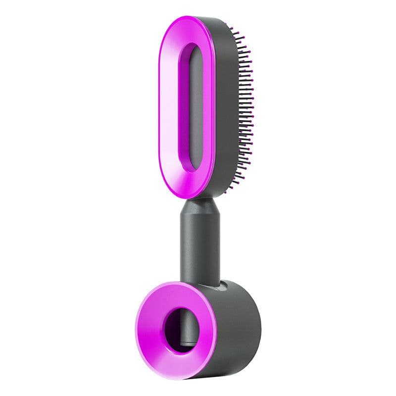 image-Anbei Red Long Hair Loss Massage Comb for Curly Hair - 20cm+