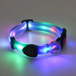 image-LED Pet Collar USB Charging - Nylon Black