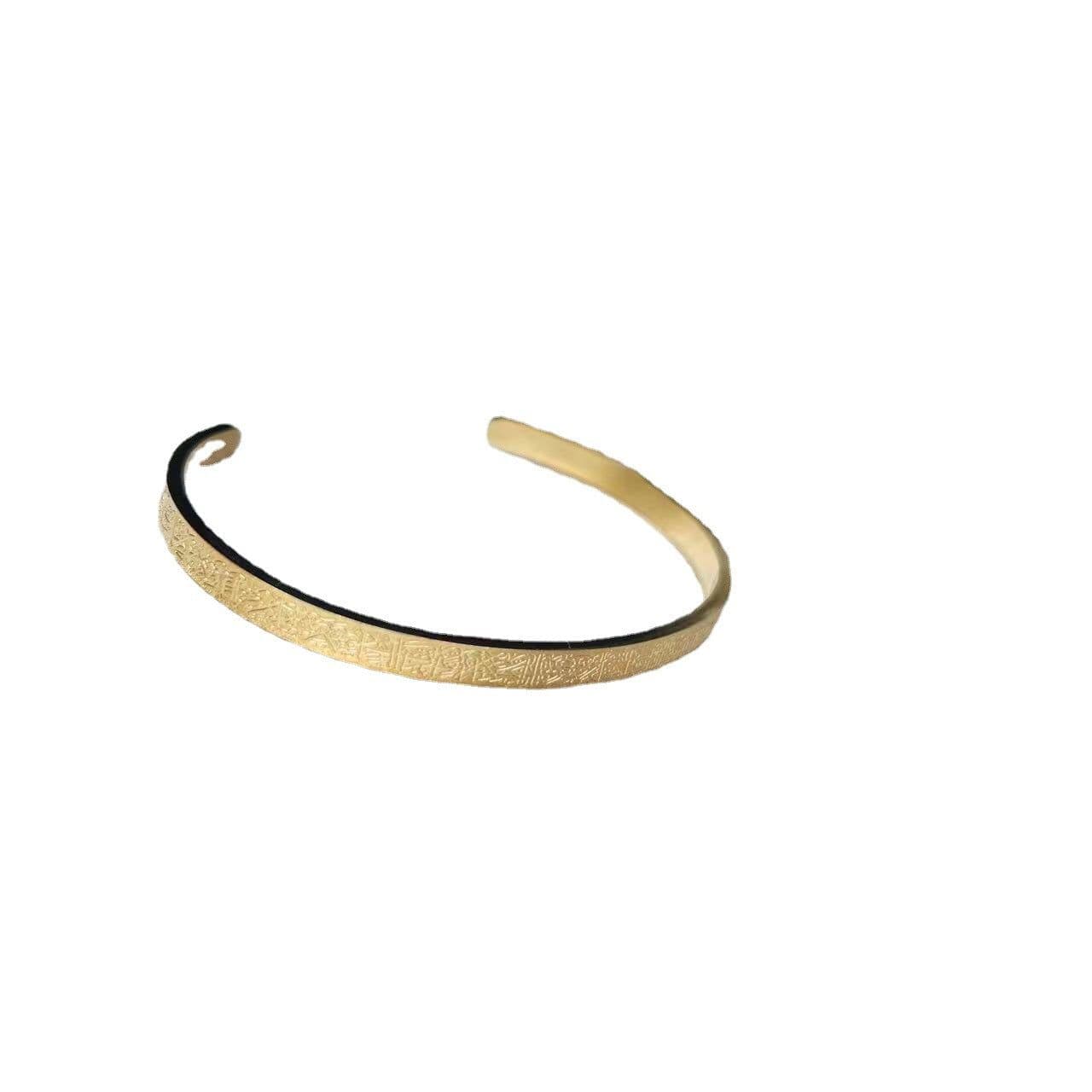 image-Ayatoll Engraved Stainless Steel Bracelet for Men Women - Arabic Style Gift