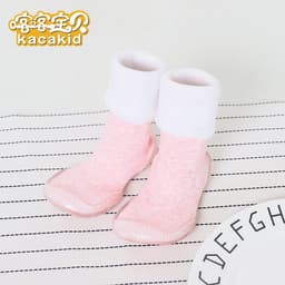 image-Anti-slip children's indoor shoes, baby floor shoes, outdoor rubber-soled children's shoes, toddler shoes, terry winter shoes and socks