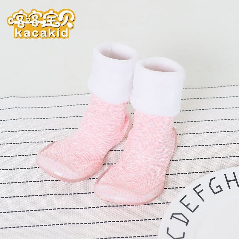 image-Anti-slip children's indoor shoes, baby floor shoes, outdoor rubber-soled children's shoes, toddler shoes, terry winter shoes and socks