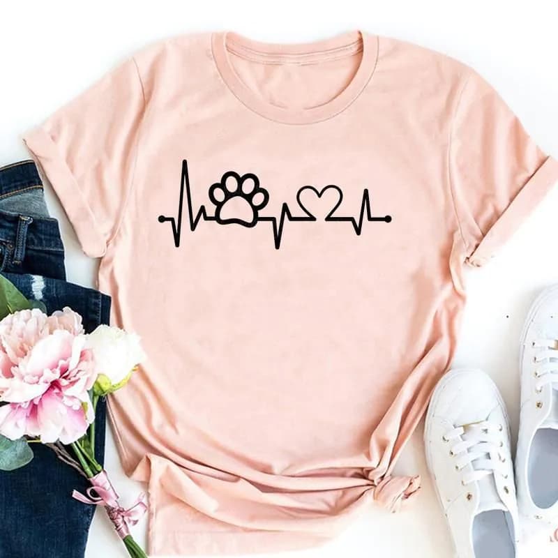 image-Cute Cat Print T-Shirt - Milk Silk 5XL Short Sleeve