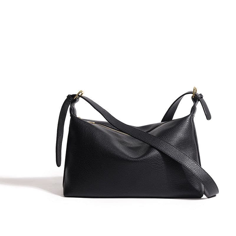 image-Self-operated Large Capacity Crossbody Bag - Dark Brown PU 2023