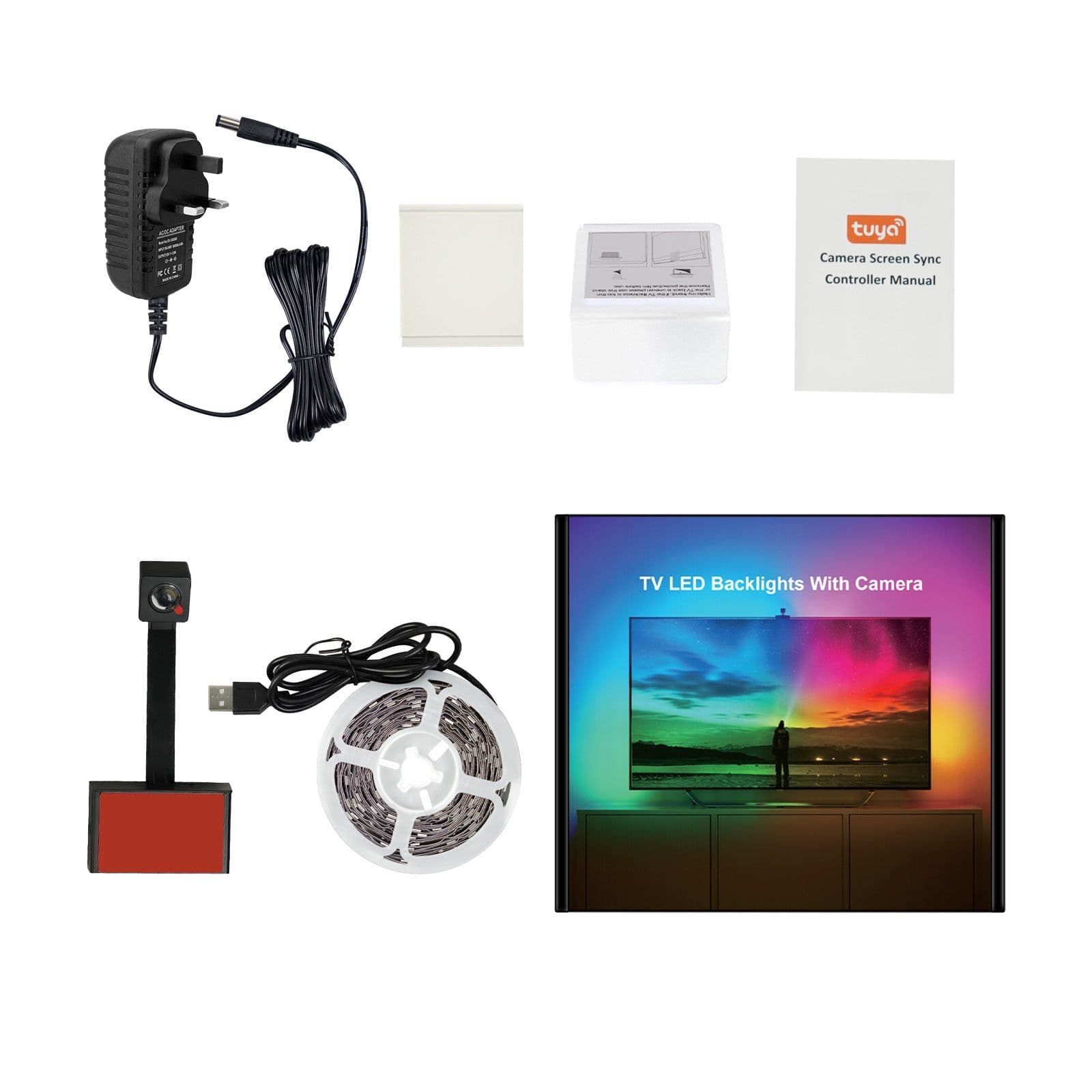 image-Good Day Tuya RGB LED TV Background Light Sync 18W Dimmable WiFi