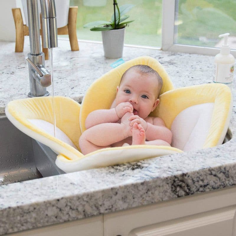image-Amazon Cross-border Baby Shower Bath Mat Newborn Flower Bath Mat Sun Flower Sink Face Wash Cushion Compression