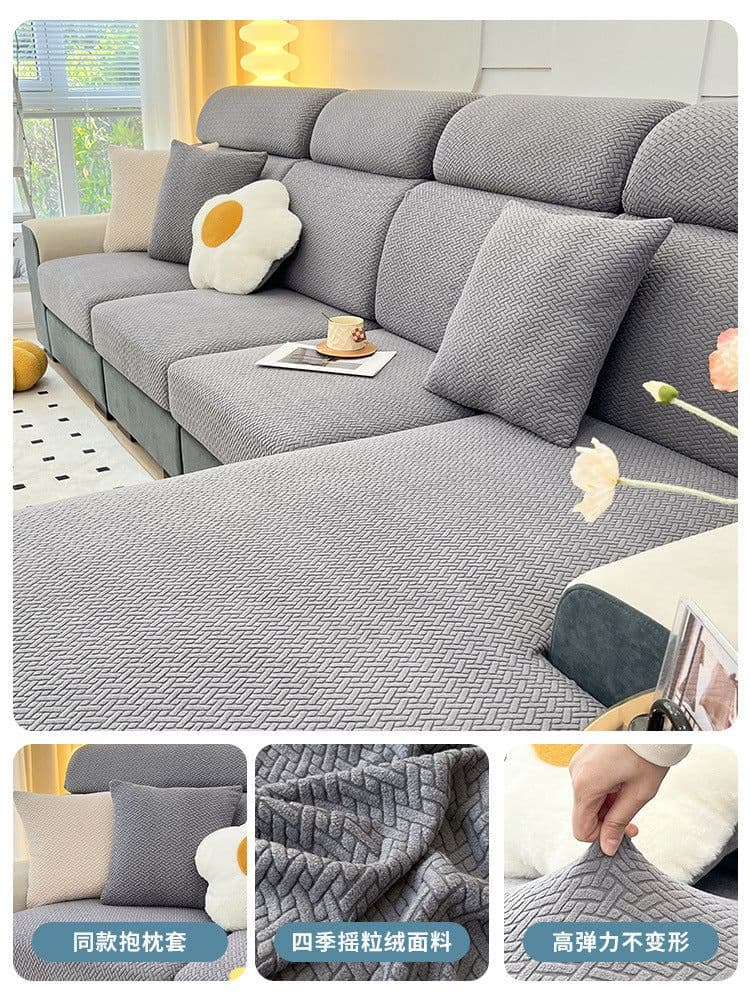 image-Nordic Universal Dust-Proof Sofa Cover - Burgundy 45x45cm