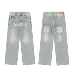 image-TIFO Loose Straight Jeans - Black XL Street Style